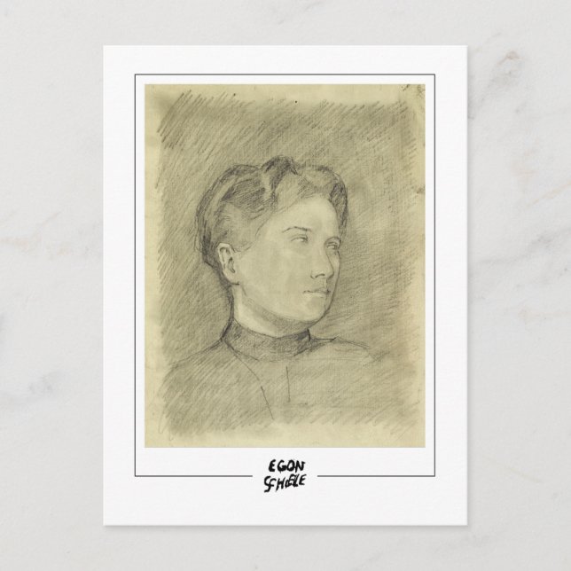 Egon Schiele #643-2 - Finkonst Vykort (Framsida)