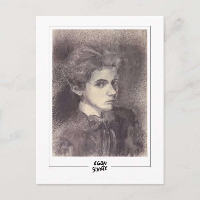 Egon Schiele #79 - Finkonst Vykort (Framsida)
