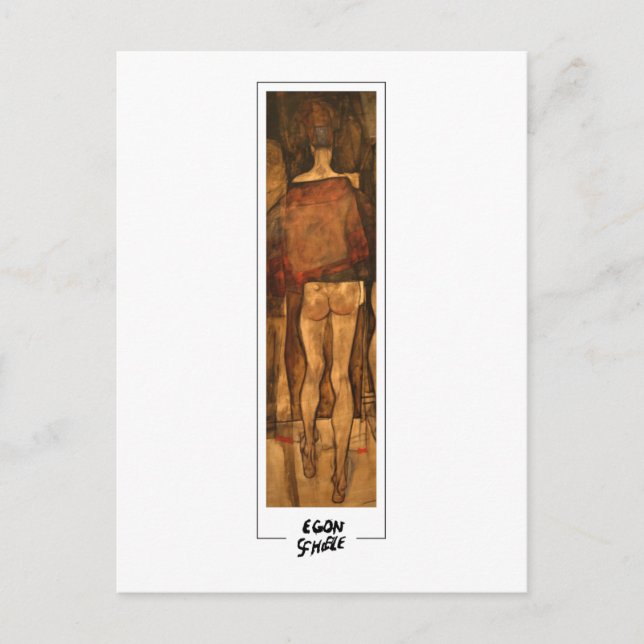 Egon Schiele #89-2 - Finkonst Vykort (Framsida)