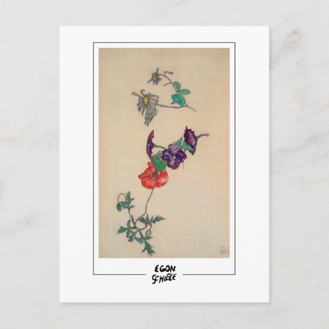 Egon Schiele #95 - Konst Vykort (Framsida)