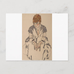 Egon Schiele- Artists syster i juridik Vykort