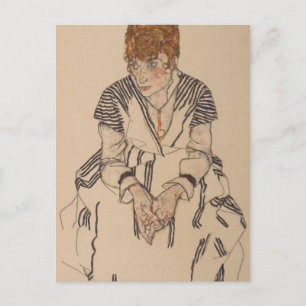 Egon Schiele- Artists syster i juridik Vykort