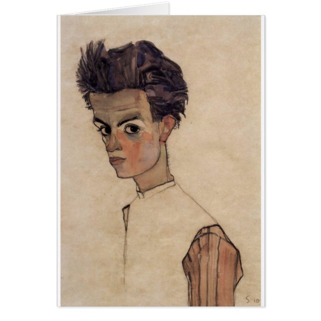 Egon Schiele Dandy Hälsningskort (Framsidan)