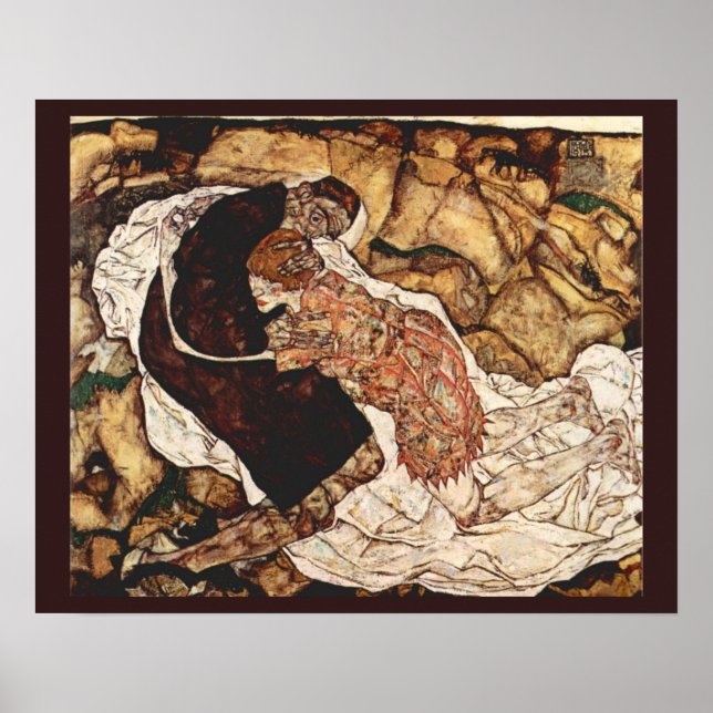 Egon Schiele dödades och Maiden Poster (Framsidan)