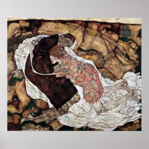 Egon Schiele Döden och Maiden Poster