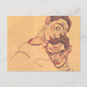 Egon Schiele - Dubbla Självporträtt Vykort