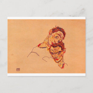 Egon Schiele - Dubbla Självporträtt Vykort