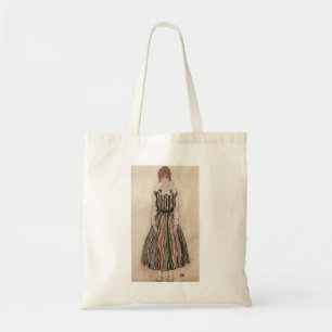 Egon Schiele - Edith Schiele i den randiga Tygkasse