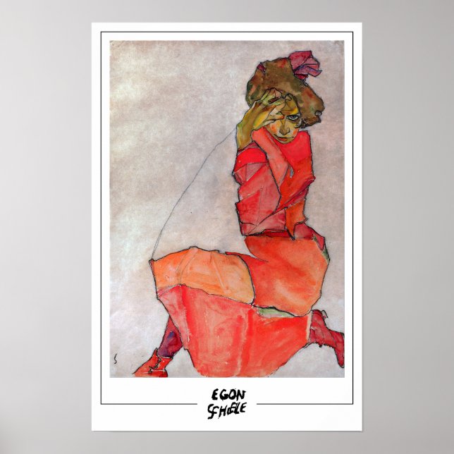 Egon Schiele Finkonst #412 Poster (Framsidan)