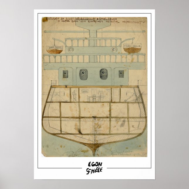 Egon Schiele finkonst #598-2 Poster (Framsidan)