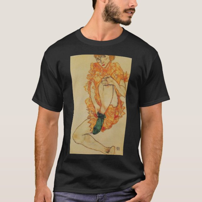 Egon Schiele - Grönten lagrar T Shirt (Framsida)