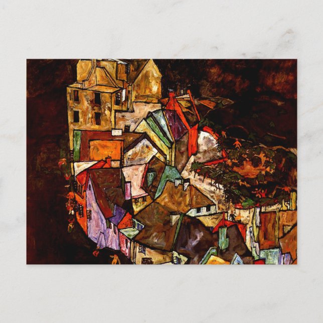 Egon Schiele - Kant i Town Vykort (Framsida)
