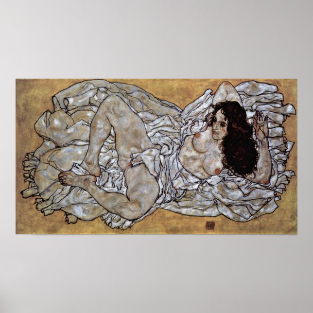 Egon Schiele - Ljugande kvinna Poster (Framsidan)