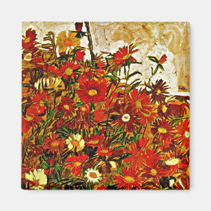 Egon Schiele-målning, Fält of Flowers Magnet