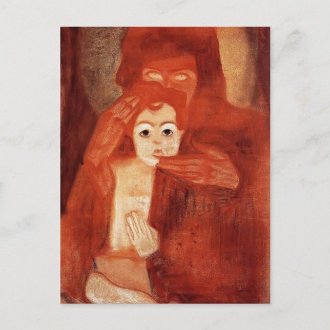 Egon Schiele-Mor och Child (Madonna) Vykort (Framsida)