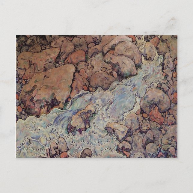 Egon Schiele- Mountain Torrent Vykort (Framsida)