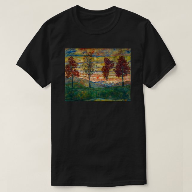 Egon Schiele Paintings | Vier Baeume -Four Trees  T Shirt (Design framsida)