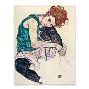 Egon Schiele placerat kvinnatryck Fototryck