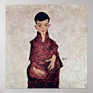 Egon Schiele - porträtt av Herbert Rainer Poster
