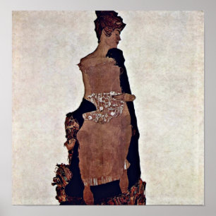 Egon Schiele - Porträtt från Gertrude Schiele Poster