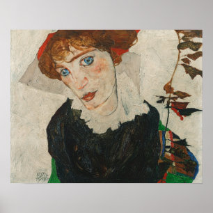 Egon Schiele Porträtt från Wally Neuzil Poster