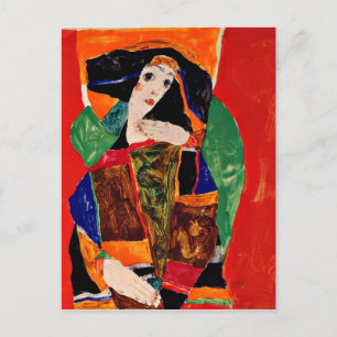 Egon Schiele - Porträtt i en kvinna Vykort