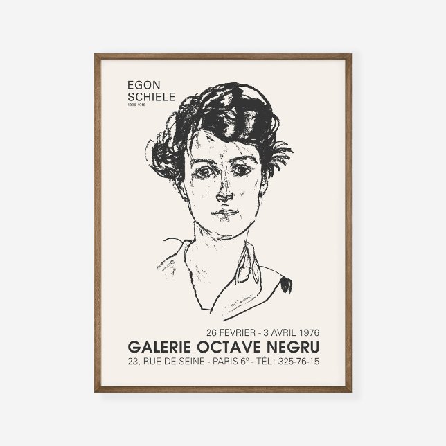 Egon Schiele Porträtt i ett Young Woman Art Exhibi Poster (Skapare uppladdad)
