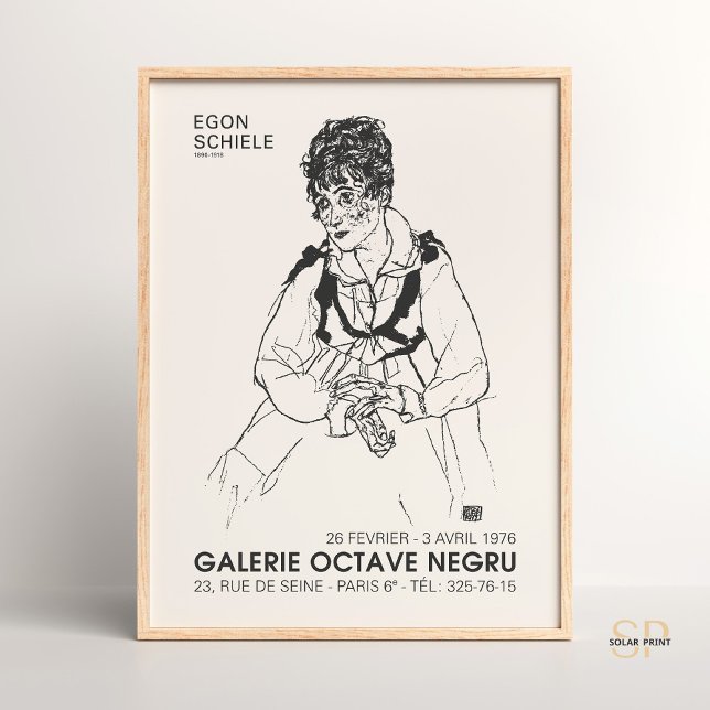 Egon Schiele Porträtt i konstnärens maka Poster (Skapare uppladdad)