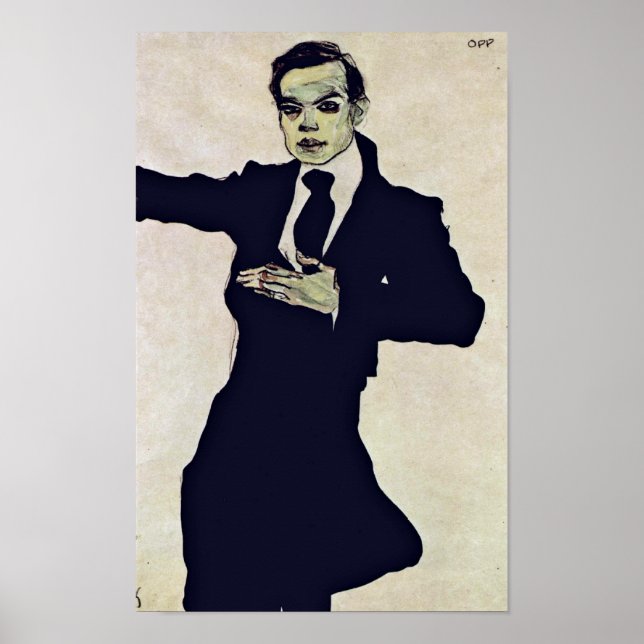 Egon Schiele - Porträtt i Max Oppenheimer Poster (Framsidan)