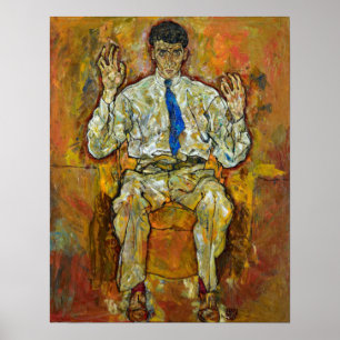 Egon Schiele Porträtt i Paris von Gütersloh Poster