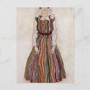 Egon Schiele-Porträtt vid Edith Schiele Vykort