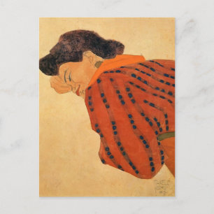Egon Schiele- Reclining Woman with Red Blouse Vykort
