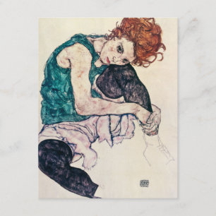 Egon Schiele Seated Woman Inbjudningar