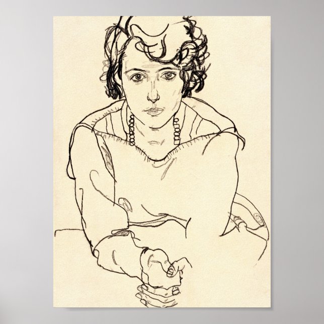 Egon Schiele -Seated Woman Poster (Framsidan)