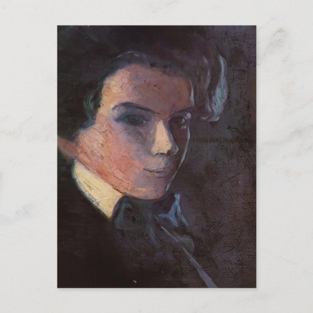 Egon Schiele-Självporträtt, Facing Höger Vykort (Framsida)