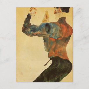 Egon Schiele-Självporträtt med upphöjd Arm Vykort