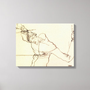 Egon Schiele-Självporträtt som Saint Sebastian Canvastryck