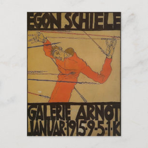 Egon Schiele-Självporträtt som Saint Sebastian Vykort