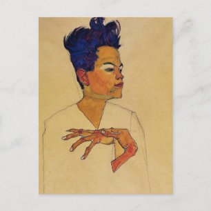 Egon Schiele Självporträtt vykort
