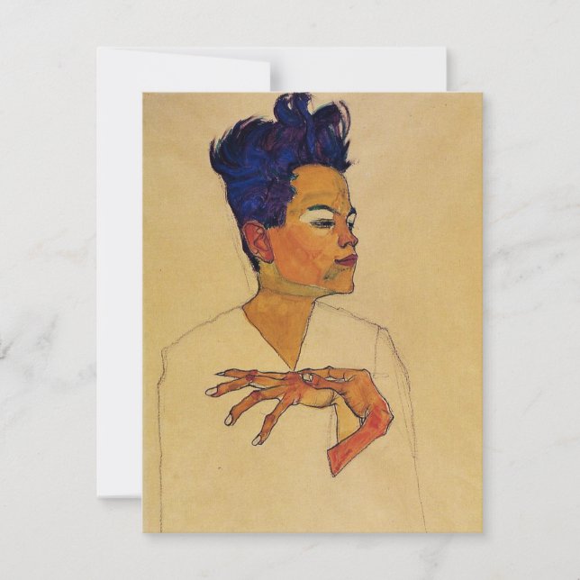 Egon Schiele självporträttinbjudningar Inbjudningar (Framsida)