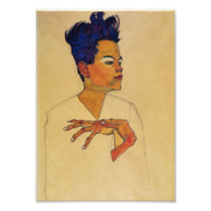 Egon Schiele självporträtttryck Fototryck