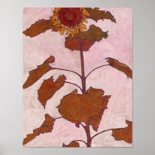 Egon Schiele - Solros 1909 Poster