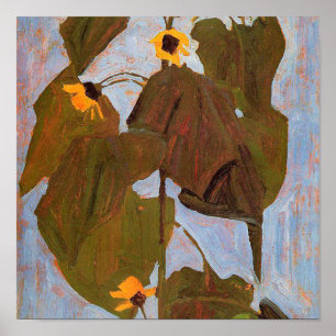 Egon Schiele - solros Poster