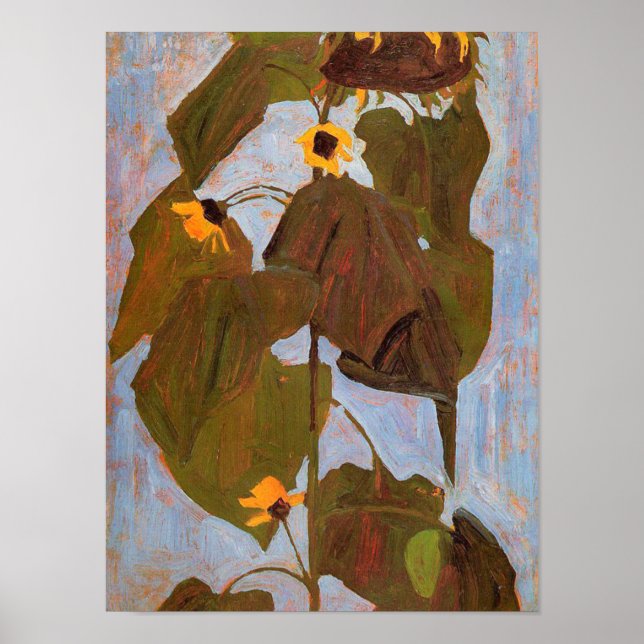 Egon Schiele - Solros Poster (Framsidan)