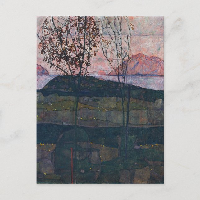 Egon Schiele ställer in Sol Vykort (Framsida)