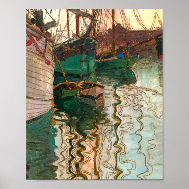 Egon Schiele - Triestes hamn Poster (Framsidan)