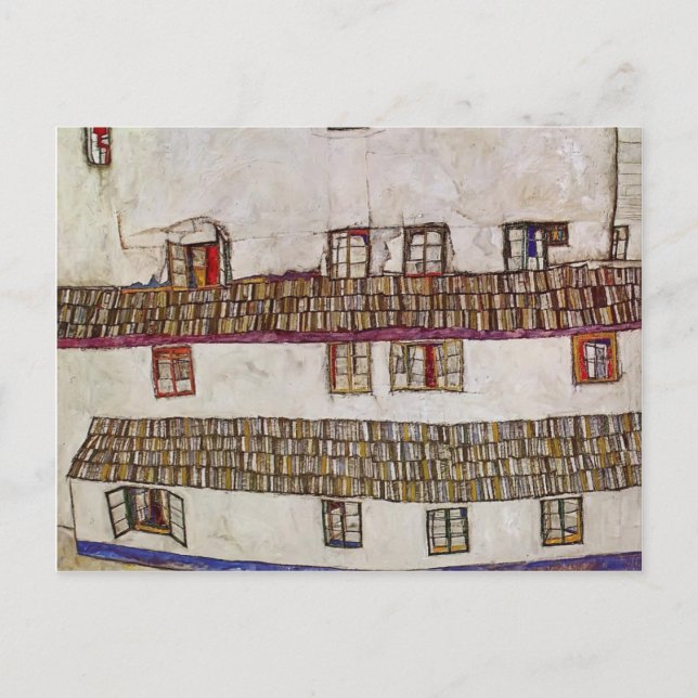 Egon Schiele-Windows (Facade of a House) Vykort (Framsida)