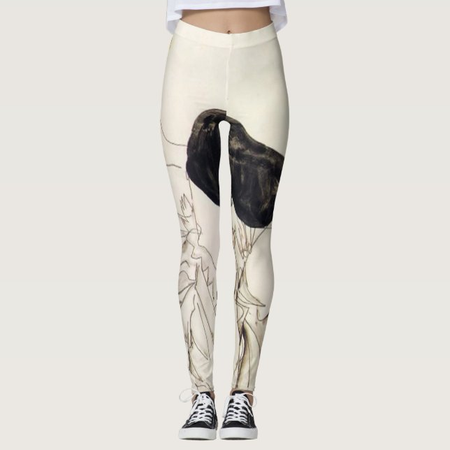 Egon Schiele- Woman in Black Stockings Leggings (Framsida)