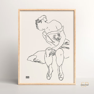 Egon Schiele Woman Seed Art Print Teckning Poster