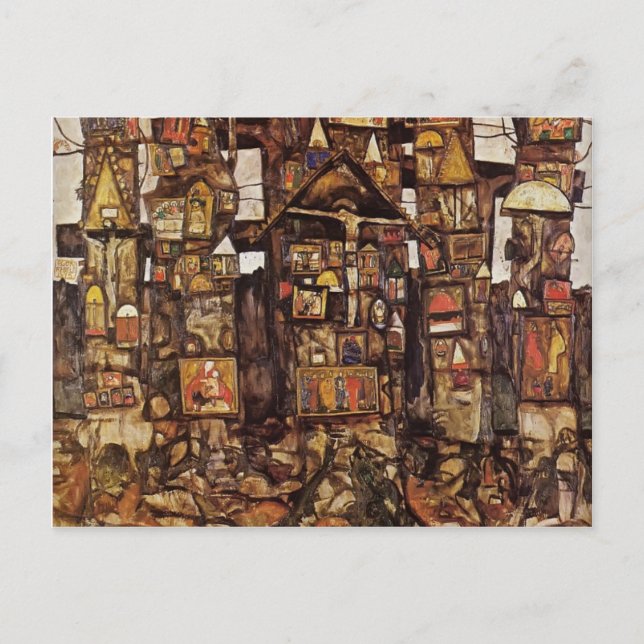 Egon Schiele- Woodland Prayer Vykort (Framsida)